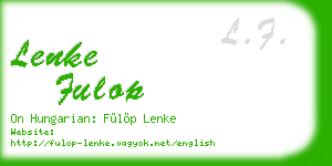 lenke fulop business card